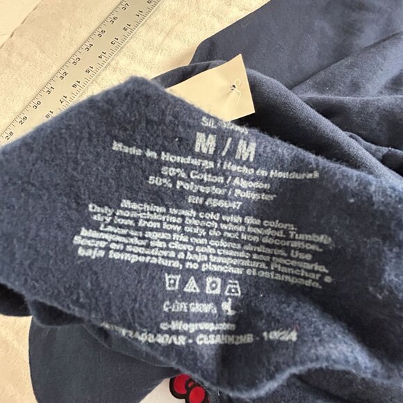 Hello Kitty by Sanrio Womens Blue Hoodie Pullover Sweatshirt Medium Pockets New - Picture 4 of 7